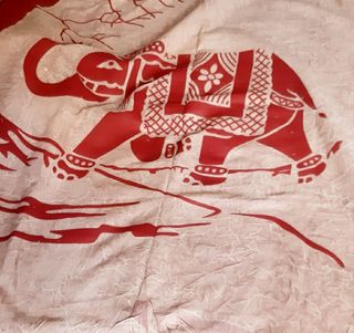 Manta Mandala Bordô - Árvore da vida e elefantes