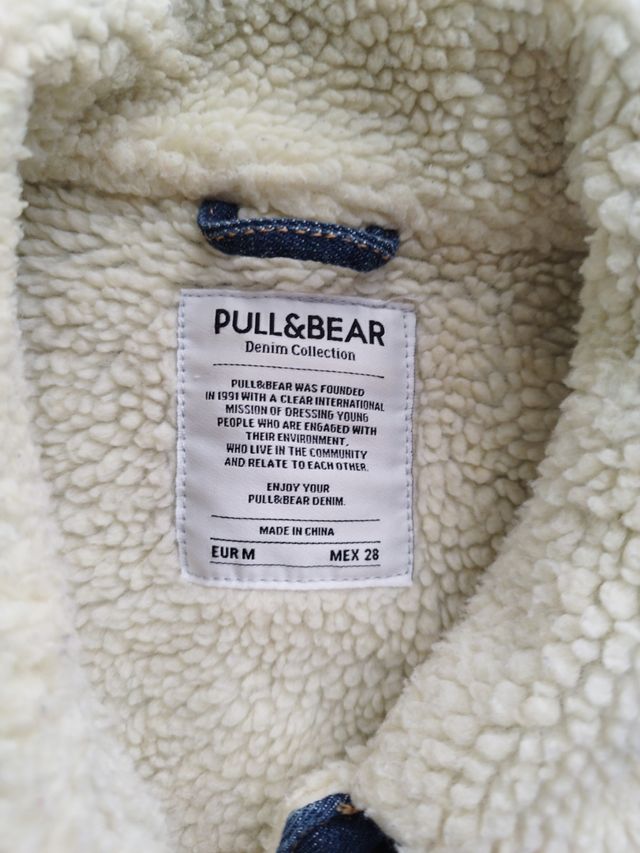 Cazadora vaquera Pull&Bear borrego M. UNISEX