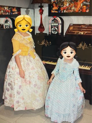 Traje Fallera niña - Azul 4-6 años
