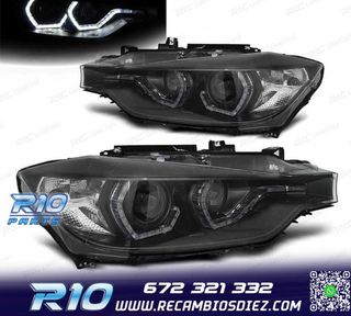 FAROS BMW F30 F31 LCI 15-18 LUZ DIURNA LED DRL NEGROS