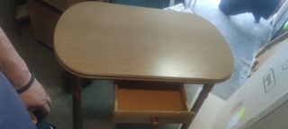 Mesa plegable de madera - beige