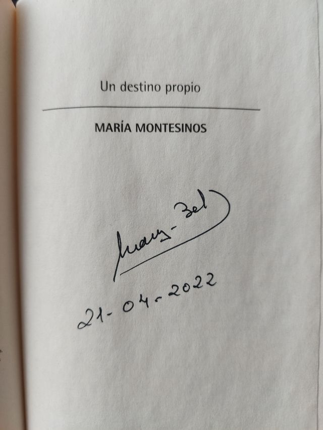 Un destino propio de María Montesinos....