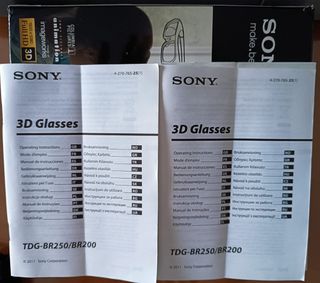 2 Occhiali 3D Sony Active Shutter