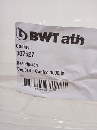 Depósito cónico de plástico 1000L - Blanco