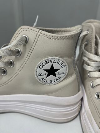 Converse plataforma beige talla 38
