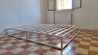 Rete letto singolo metallo+legno