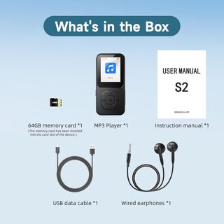 NUEVO - Reproductor MP3 64GB Bluetooth 5.3