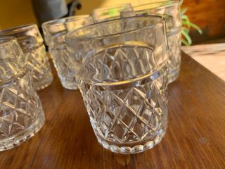 Bicchieri Vetro Vintage Anni '80.