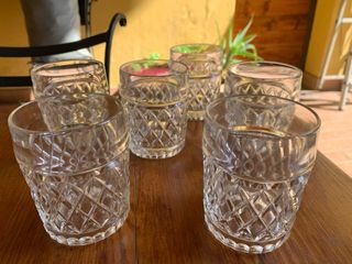 Bicchieri Vetro Vintage Anni '80.