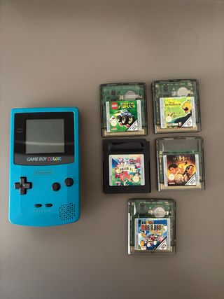 Game Boy Color azul + 5 juegos