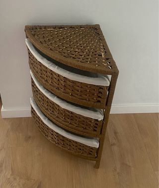 Cajonera mimbre 3 cestas