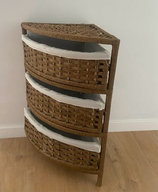 Cajonera mimbre 3 cestas