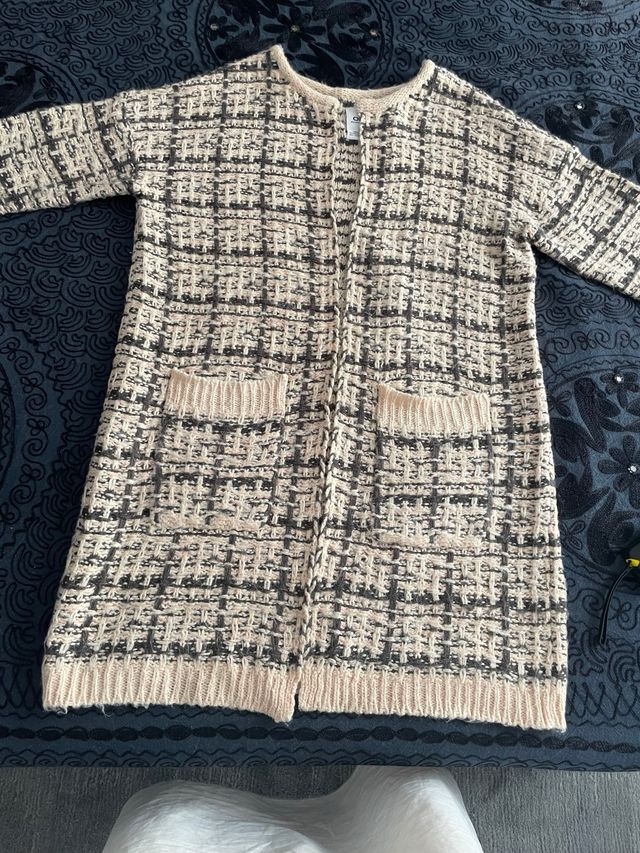 Apenas Jaquet. rosa pálido e cinza marinho escuro.