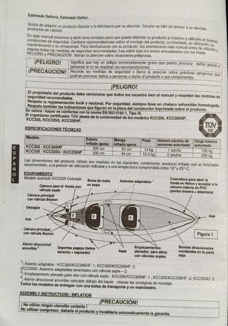 Kayak Sevylor Sirocco KCC335 inflable