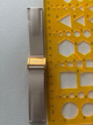 Correa Montblanc Beige y Oro