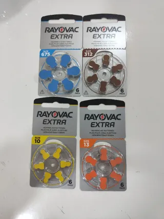 Pilas para audífonos Rayovac Extra 312, 13, 10