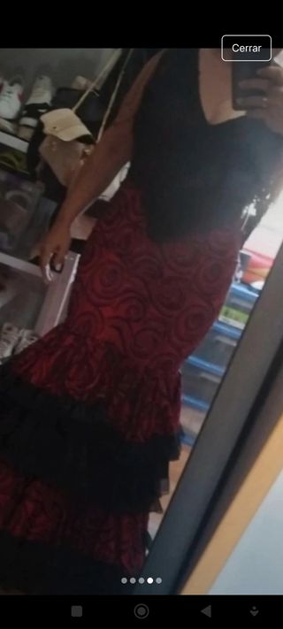 Vestido Flamenca Rojo y Negro