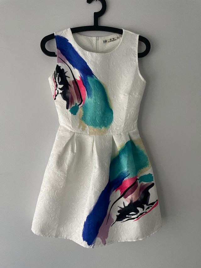 Vestido Se Xiang Fuchi multicolor