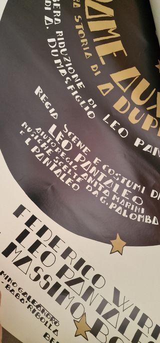 Locandina teatrale La Dame aux Camélias