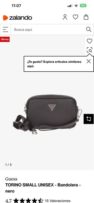 Bolso bandolera Guess negro