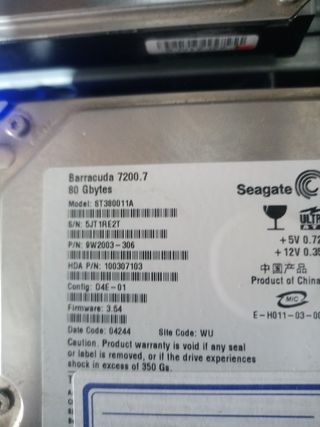 6 Discos Duros IDE 3.5" (40GB & 80GB)