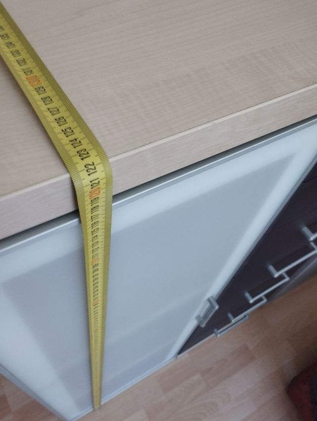 Cómoda, Aparador madera-cristal beige/marrón