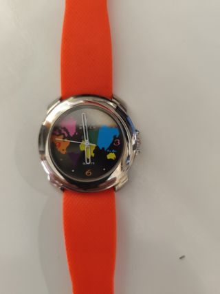 Orologio Mappa Mondo Vintage multicolor