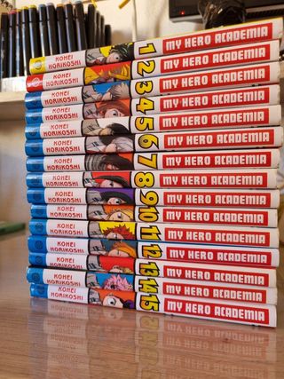 My Hero Academia lote de los 15 primeros manga