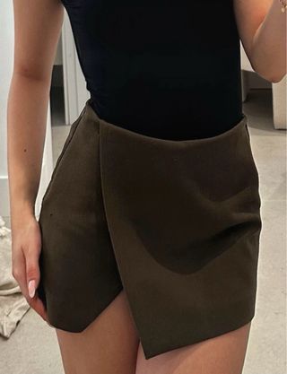 Falda pantalón marrón