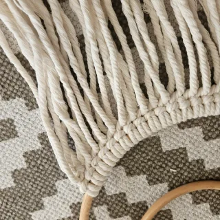 Atrapasueños boho: mimbre beige