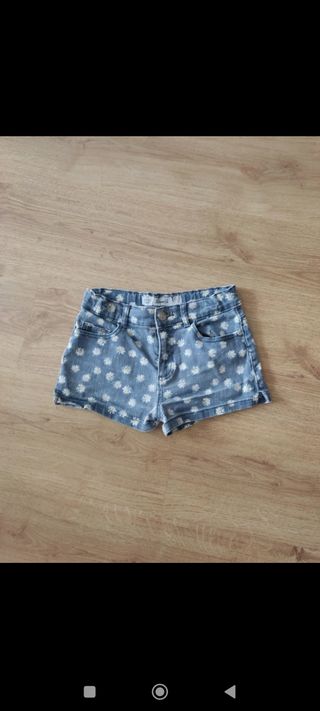 Shorts niña flores - 8-9 años