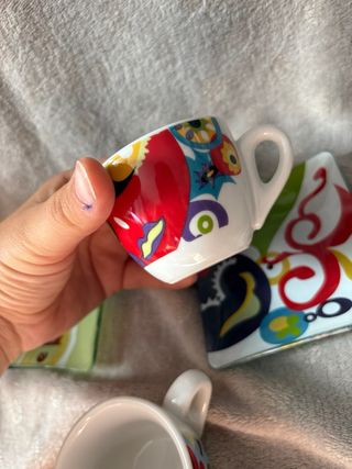 2 Tazzine caffè + 2 Piattini Maison V 