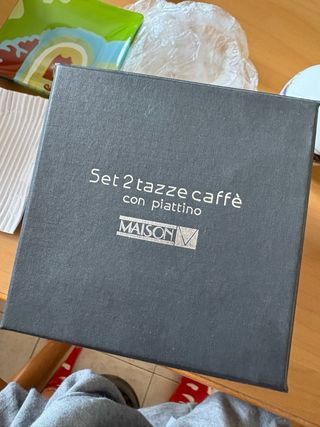 2 Tazzine caffè + 2 Piattini Maison V 
