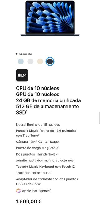 MacBook Air M4 24GB (08-08-2025)
