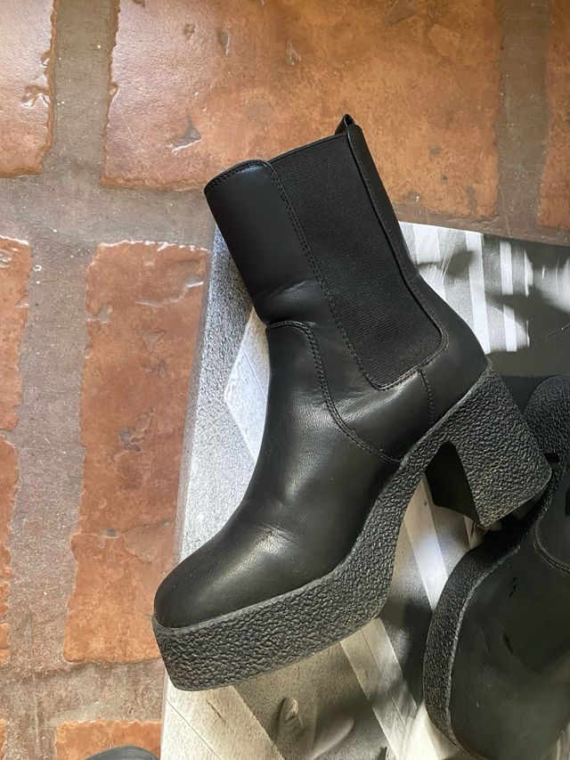 Botines PAYMA negros plataforma