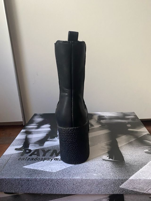 Botines PAYMA negros plataforma