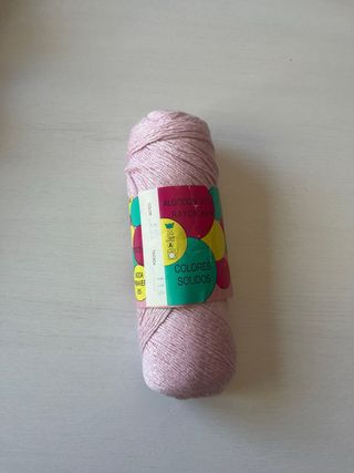 9 ovillos hilo HINCA- rosa claro