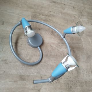 Lámpara moderna 3 luces azul gris