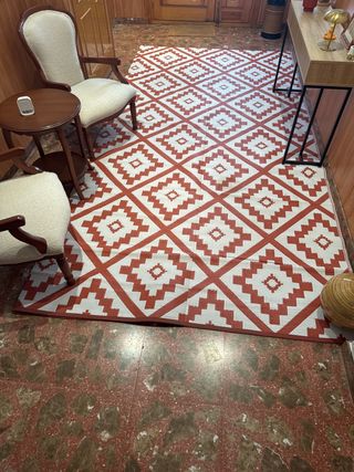 Alfombra exterior - Roja y Blanca