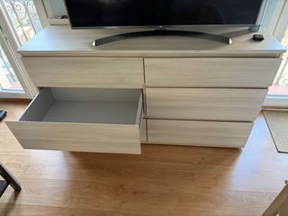 Cama individual madera + muebles