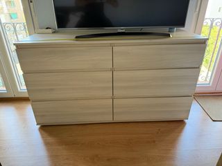 Cama individual madera + muebles