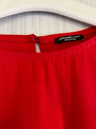 Camicia rossa maniche a campana