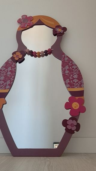 Espejo infantil con flores