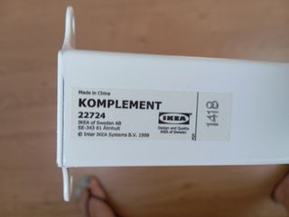 Colgador armario Ikea Komplement blanco