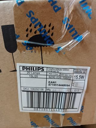 Pack 6× Philips LED Tube T8 1200mm 15.5W/86