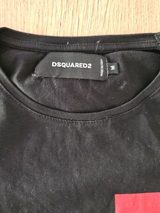 Camiseta Dsquared2 negra,manga corta 100% original