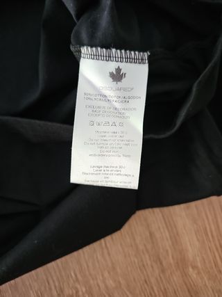 Camiseta Dsquared2 negra,manga corta 100% original
