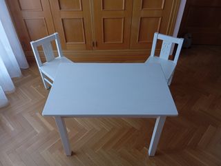 Mesa+2 sillas niños - Blanco