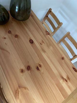 Mesa Ikea + 4 sillas - Madera