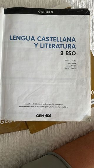 Lengua Castellana y Literatura 2º ESO. 
